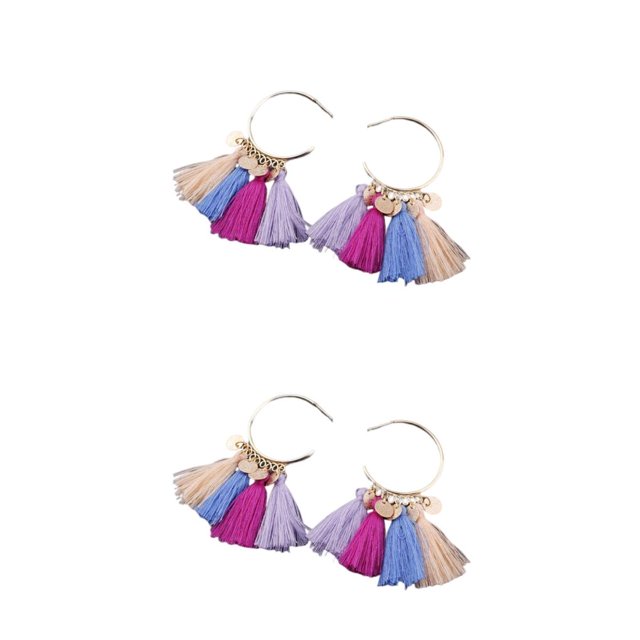 Sonducket Pendientes de araña Moda Bohemia Étnica Abanico Borla Oreja Cuelga Aro Pendiente Día de San Valentín Niñas Accesorios de boda Type6 NO6 Sonducket CBP455341