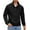 Black, variant on COOFANDY Mens Quarter Zip Sweatshirt Polo Neck Long Sleeve Fall Waffle Polo Sweaters