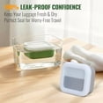 thumbnail image 2 of Shampoo Bar Travel Case Compatible with Kitsch, Leakproof Silicone Small Soap Case with Draining Pad - 2026 Travel Essentials for Gym, Camping, Business Trip (Gray), 2 of 7