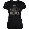 thumbnail image 1 of Always Be Yourself Goat Black Juniors Soft T-Shirt, 1 of 1