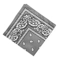 thumbnail image 4 of Unisex Novelty Paisley Print Bandana Head Wrap Hair Band Gray, 4 of 6