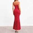 thumbnail image 7 of asdoklhq Spring Summer Dress Spring Dresses Womens Summer Fashion Casual Printed Bodycon Split Dress Maxi Dress Red L, 7 of 7
