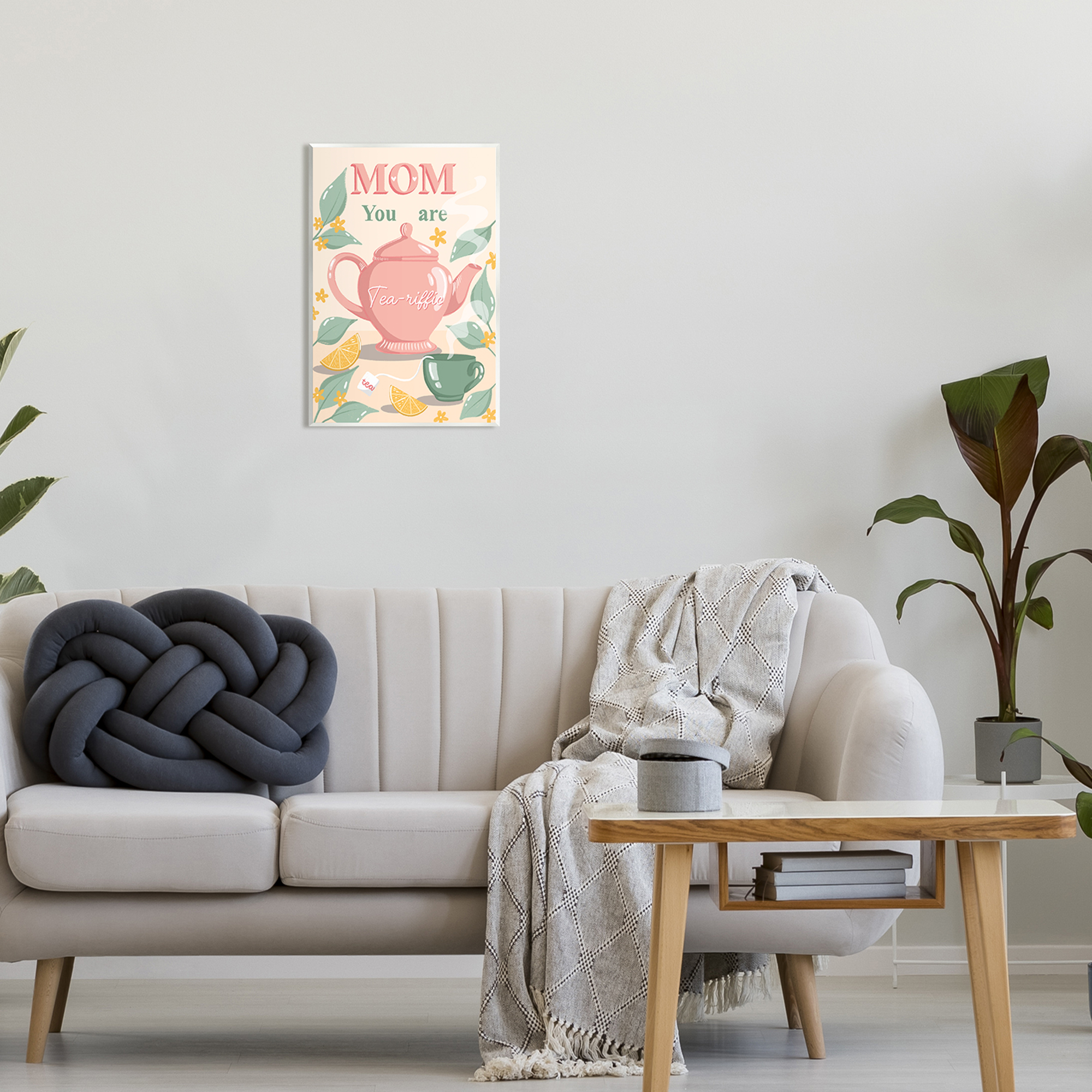 Stupell Industries Mom You Are Tea-riffic Teapot Holiday Painting Unframed Art Print Wall Art