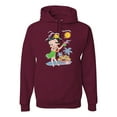 thumbnail image 1 of Wild Bobby, Betty Boop Island Girl Paradise Betty Boop Unisex Hoodie Sweatshirt, Maroon, XX-Large, 1 of 5