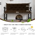 thumbnail image 3 of Outdoor swing cushions bench cushion, Waterproof Porch swing replacement cushions for outdoor furniture, 4" thick Bench Cushion for Backyard, Patio, Lawn（Coffee 40×60in）, 3 of 6