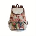 thumbnail image 1 of Mochila Con Patrón De Animales De Dibujos Animados Kawaii, Mochila De Almacenamiento De Viaje Que Combina Con Todo, Bolso Simple De Mujer Para La Escuela, 1 of 4