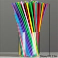 thumbnail image 4 of Bouanq Flexible Straws Disposable 100PCS Flexible Plastic Straws, Colorful Disposable Bendy Party Fancy Straws 12.8inch Extra Long Straws Party, 4 of 9