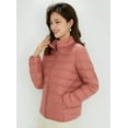 thumbnail image 3 of Wenseny Women’s Long Sleeve Stand-Up Collar Padded Down Puffer Coat Pink M, 3 of 8