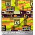 thumbnail image 1 of Soimoi Japan Crepe Satin Fabric Utensils & Shelf Kitchen Decor Fabric Printed Yard 42 Inch Wide, 1 of 1