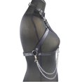 thumbnail image 4 of Sexy Underwear Chest Harness Body Bra BDSM Erotic Lingerie Choker Top Goth Leather Harness Mature Suspenders For Stockings, 4 of 5