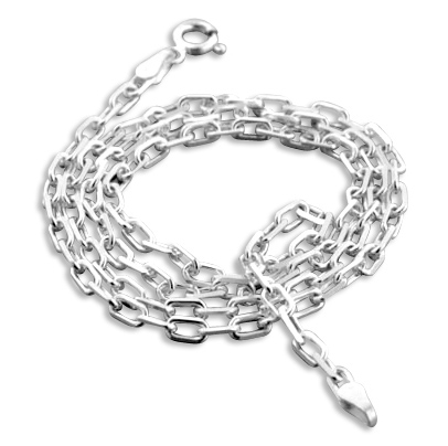 3mm Sterling Silver Anchor Open Box 
