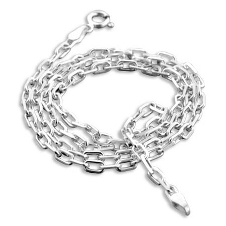 silver anchor chain necklace