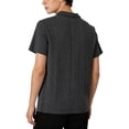thumbnail image 3 of Men's Vintage Jacquard Knit Shirts Casual Short Sleeve Quarter Zip Collared Golf T-Shirts Summer Modern Fit Old Money Style Lightweight Breathable Beach Vacation Tops, 3 of 7