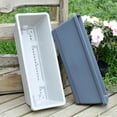 thumbnail image 4 of Window Box Planter, Rectangular Planter Box, Plastic Flower and Vegetable Planting Pots Plant Containers for Indoor Outdoor Garden, Patio, Home Decor L-Light Gray, 4 of 4