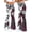 Wine, variant on Women's Plus Size Wide Leg Flare Leggings High Waisted Stretch Casual Pants