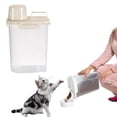 thumbnail image 2 of Barhoo Airtight Pet Food Storage Container Dog Cat Food Dispenser with Sealing Ring Measuring Cup Kitchen Organizer Easy Pour Spout Transparent Freshness Lock Storage for Dry Food Treats, 2 of 6