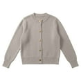 thumbnail image 4 of IWRICH Women's Cardigan Sweaters Casual Lightweight Long Sleeve Button up Coats Crewneck Knit Fall Outwear Beige XXL, 4 of 4