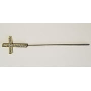Dainty's Scalp Itch Relief Gold Cross Itch-N-Stix with Clear Glass Stones