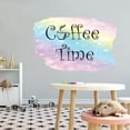 thumbnail image 2 of COFFEE - Multicolored Rainbow Background Coffee Time Lettering Art Quotes Vinyl Decoration Removable Home Living Room Wall Decal Sticker 40" x 24", 2 of 5