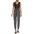 thumbnail image 2 of No Boundaries Junior's Paperbag Waist Jumpsuit, 2 of 5