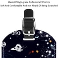 thumbnail image 4 of Square 2Pack PU Leather Galaxy Space Planets Cruise Luggage Tag with Privacy Cover and Name ID Tag for Travel Handbags Backpacks Luggage Tags, 4 of 6