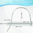 thumbnail image 2 of Uxcell Shaft Locking Pin W Ear Safety Coupler Pin Pto Pin Round Arch Wire Retainer 5/16x2-3/8" 4, 2 of 7