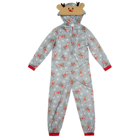 

Gupgi Christmas Family Matching Jumpsuit Pajama Elk Hoodie Sleepwear