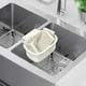 thumbnail image 4 of Cesta de colador de fregadero | Separador de residuos de alimentos de cocina colgable - Lavadora de frutas y verduras | Fácil limpieza de plástico y acero inoxidable | Cesta de drenaje, 4 of 5