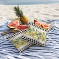 thumbnail image 5 of Summer Yellow Lemons Outdoor Pillow Covers Pack of 2 Pastoral Fruit Leaf Black Plaid Linen Waterproof Throw Pillow Covers Decorative Cushion Cases for Patio Garden Tent Balcony Couch 16x16 inch, 5 of 9
