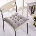 thumbnail image 2 of NAMZI A Set of 4 Dining Chair Cushions with Ties Soft Comfort Non Slip Square Seat Pads for Kitchen Dining Office Living Room Patio (Gray), 2 of 5