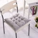 thumbnail image 2 of Nvzi Juego de 4 cojines para silla de comedor con lazos, suaves y cómodos, antideslizantes, cuadrados, para cocina, comedor, oficina, sala de estar, patio (gris), 2 of 5