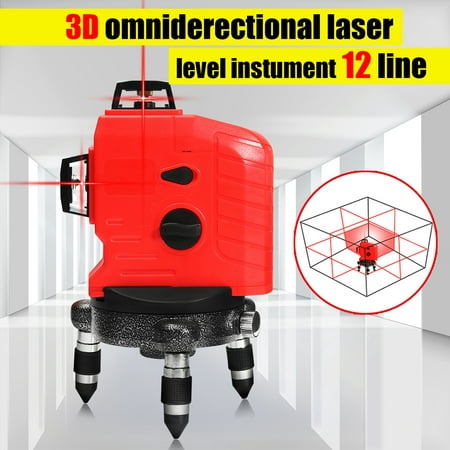 12 Line 3D Red Laser Level Measure Self Leveling Vertical and Horizontal Cross Laser Level Aligner Tool Laser
