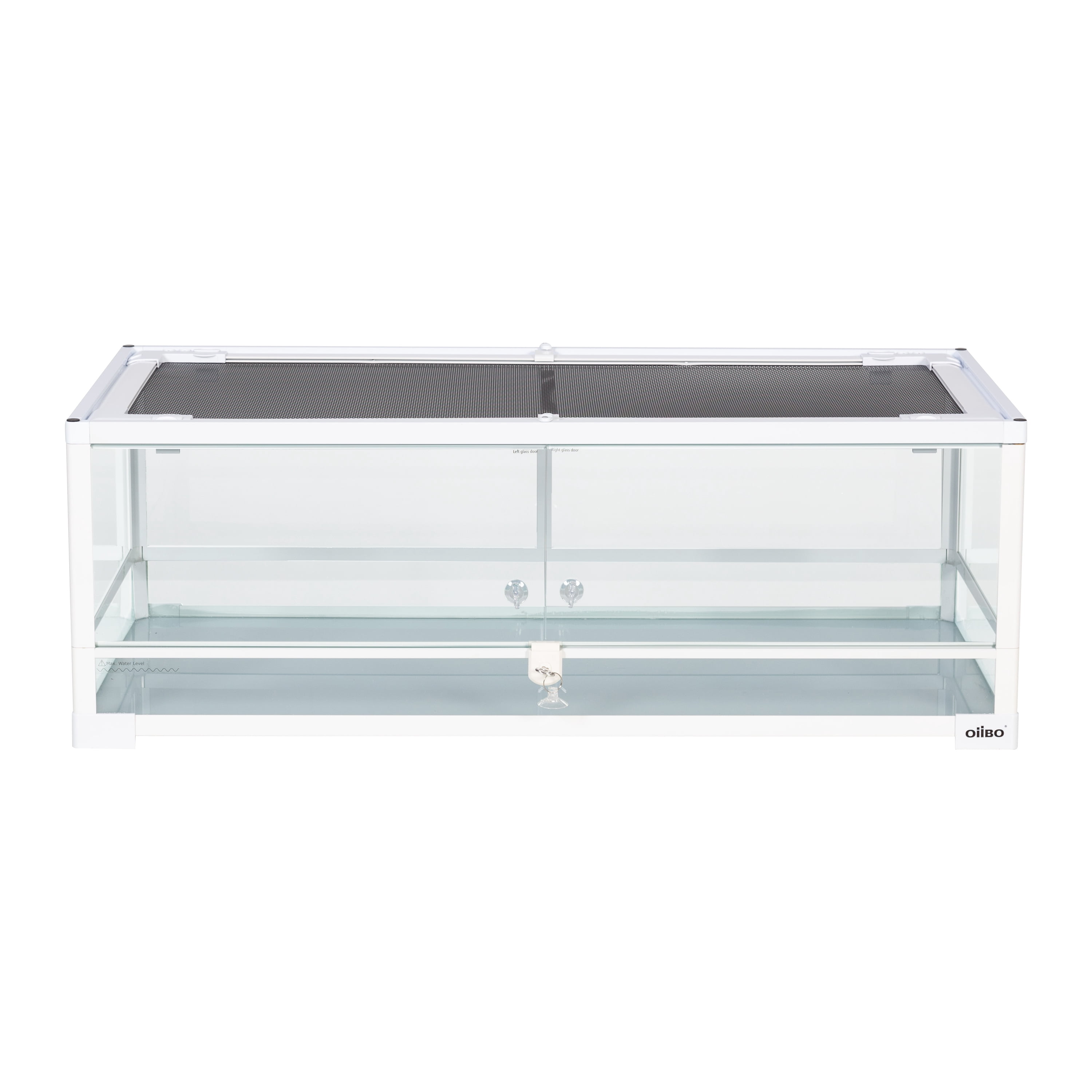 OiiBO Reptile Glass Terrarium with Swing Doors,  36" x 18" x 12.6"(35 gallon), White