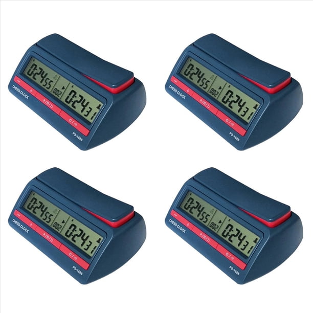 4X Temporizador Digital de Ajedrez Avanzado Reloj de Ajedrez Cuenta Hacia Arriba Reloj de Juego de Mesa