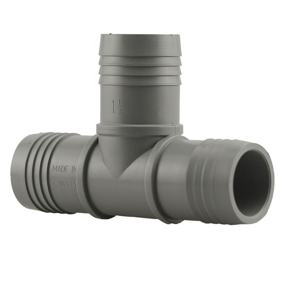 Boshart Industries 0278564 1.5 in. Boshart Hose Tee, Grey - Polyethylene