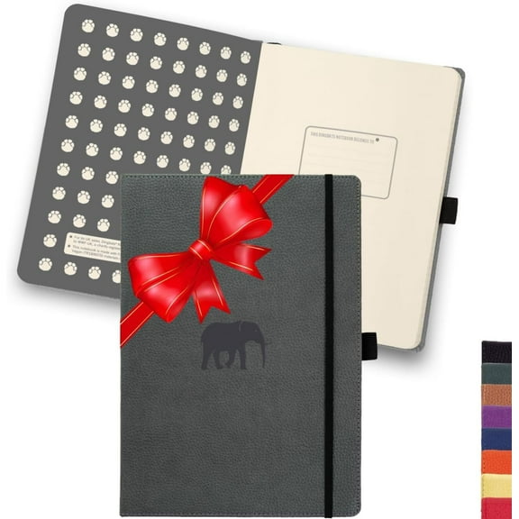 Wildlife: Dingbats* Wildlife A5 Grey Elephant Notebook - Lined (Hardcover)