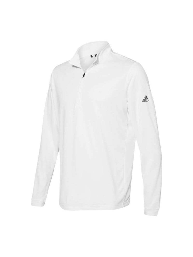 Adidas Lightweight Quarter-Zip Pullover, White, Size M, 100