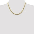 thumbnail image 2 of Real 14kt Yellow Gold 4.9mm Semi-solid Diamond Cut Open Link Cable Chain; 18 inch; for Adults and Teens; for Women and Men, 2 of 5