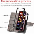 thumbnail image 5 of case for Samsung Galaxy Z Fold3 5G Wallet Case,Kawaii 3D Butterfly Embossing Slim Flip PU Leather with Magnetic Closure Credit Card Slots Holder Phone Cover for Samsung Galaxy Z Fold 3 Rhinestone Grey, 5 of 14