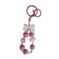 thumbnail image 4 of Pulsera con cuentas decorativas, adorno colgante creativo con cuentas de colores acrílicos Rosa roja, 4 of 9