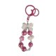 thumbnail image 4 of Llavero con cuentas, adorno colgante, colgante de llave de coche de dibujos animados, accesorio para bolso Rosa roja, 4 of 9