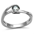thumbnail image 1 of Alamode TK2835-5 Femmes Haute Poli Bague en Acier Inoxydable avec AAA Grade CZ en Clair - Taille 5, 1 of 1