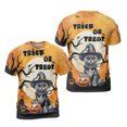 thumbnail image 3 of Trick or Treat British Shorthair Needs Candy Happy Halloween Night All Over Print 3D Shirt Unisex Merch Cat Lover Kitten Owner Gifts - 02020, 3 of 6