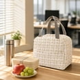 thumbnail image 6 of JHyouerji Large Capacity Insulated Lunch Cooler,Beige Waterproof Oxford Carry Handbag 9x8x6 Inch for Travel Park Office Picnic Food Organizer, 6 of 8