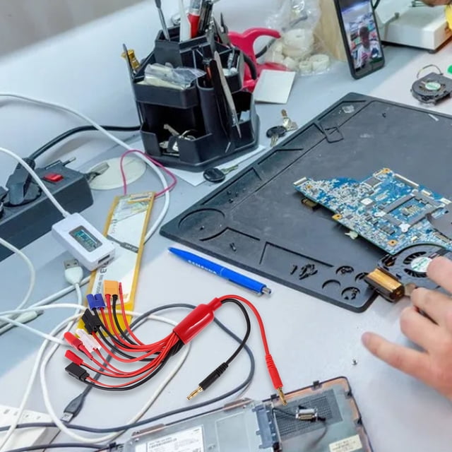 BESTYASH Fil de Chargeur de Batterie Multifonctionnel avec Prise Banane 4,0 mm et Capuchons de Protection pour Modèles de Charge