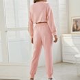 thumbnail image 5 of Women's Fall 2 Piece Jogger Outfits Tracksuit Long Sleeve Drawstring Crop Top Sweatpants Sets Sweatsuits Sets Womens Clothes, 5 of 7