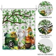 thumbnail image 4 of St.Patricks Shower Curtain Irish Green Shamrock Gnome Truck Bathroom Curtain Spring Holiday Bath Curtain with Hooks,60x72, 4 of 5