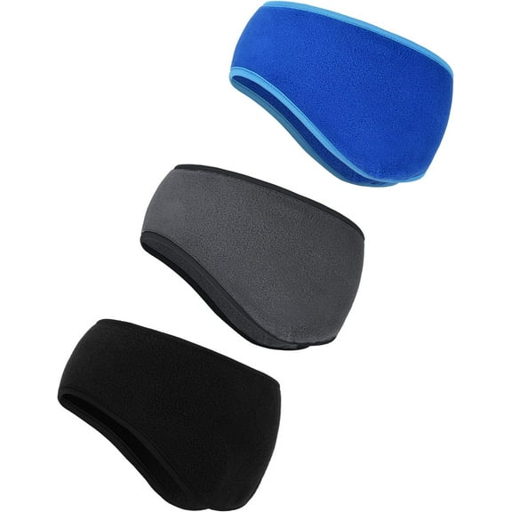 3Pcs Ear Warmer Fleece Headbands Ear Muffs Winter Running Gear for Women Men Adult Kids