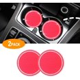 thumbnail image 2 of 2 posavasos para coche, piezas de automóvil, posavasos universales de silicona antideslizantes para coche de 2,75 pulgadas, bonito adorno interior de diamante (rojo) RV, 2 of 5