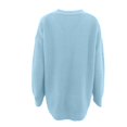 thumbnail image 4 of Blue Sweaters for Womens V Neck Oversized Fall Sweater Sexy Long Sleeve Knit Pullover Top Womens Fall Fashion 2025, 4 of 5